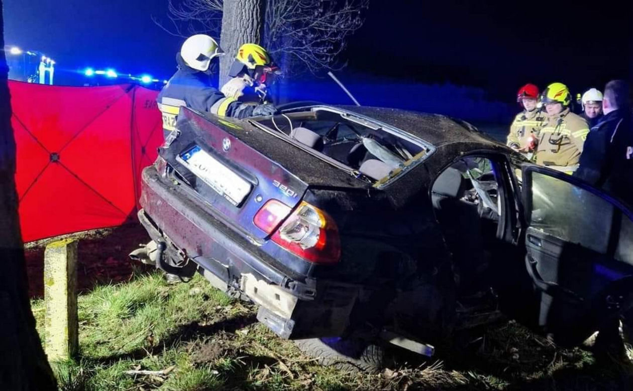 Śmiertelny wypadek pod Skwierzyną! BMW rozpadło się na części po zderzeniu z sarną [ZDJĘCIA]