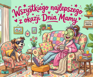 Śmieszna kartka na Dzień Matki