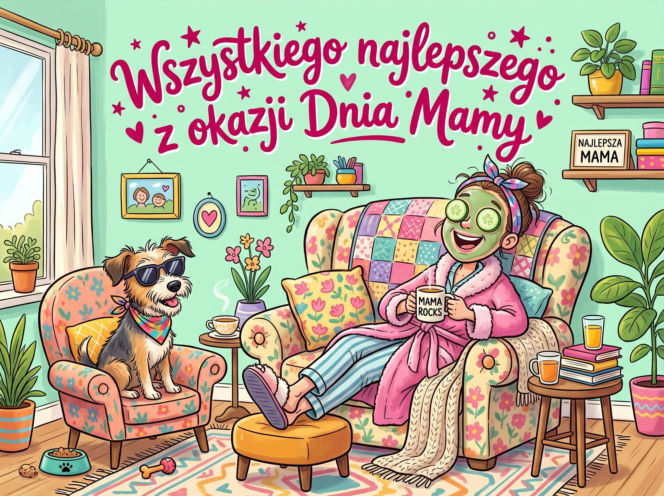 Śmieszna kartka na Dzień Matki