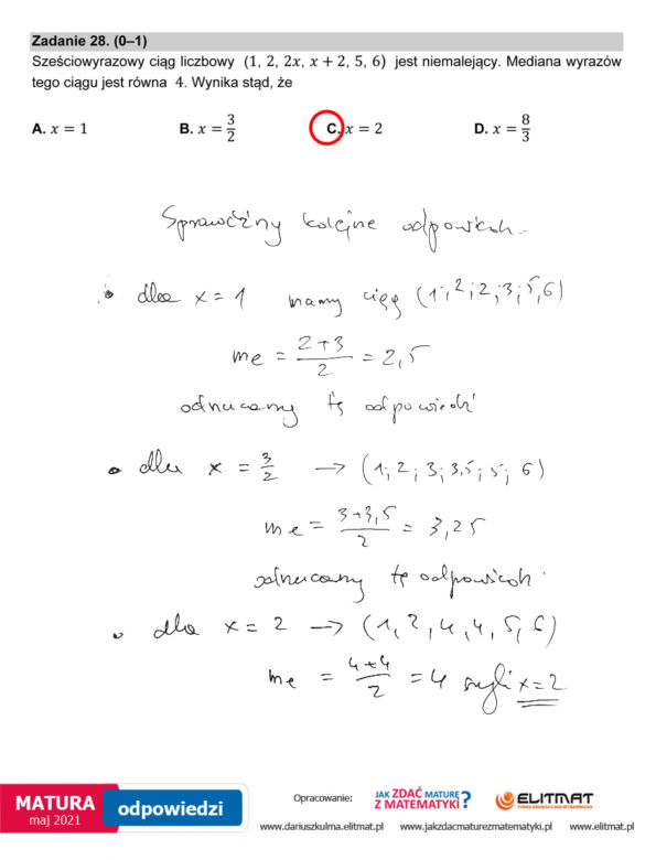 Matura 2021, matematyka poziom podstawowy. Odpowiedzi eksperta