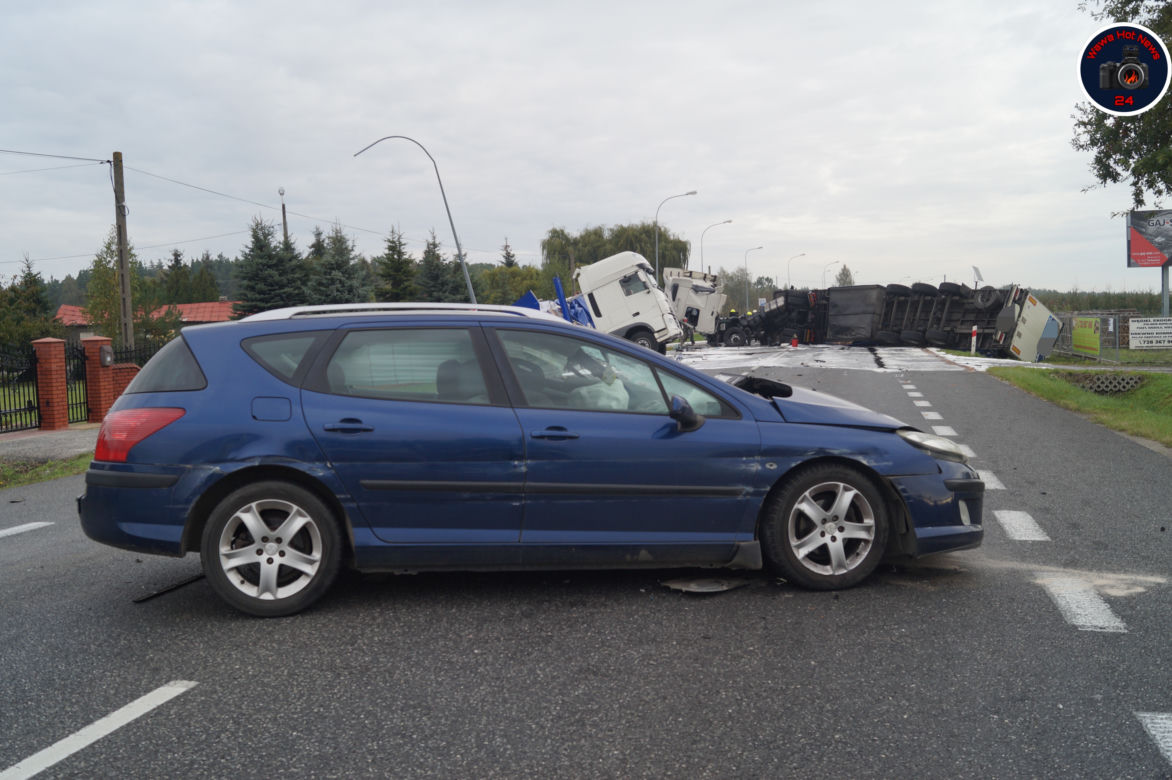 Potworny wypadek ciężarówek pod Górą Kalwarią! 