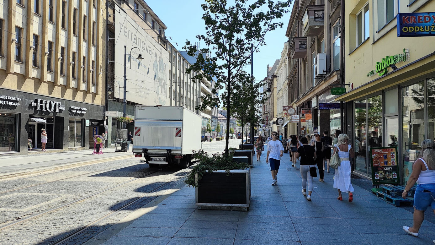 Katowice jak patelnia. Obowiązuje ruch cieniostronny. Nawet gołębie chowają się w cieniu
