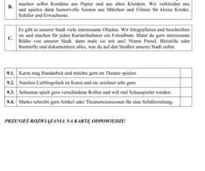 EGZAMIN GIMNAZJALNY 2014 NIEMIECKI: ARKUSZE, ODPOWIEDZI, ROZWIĄZANIA