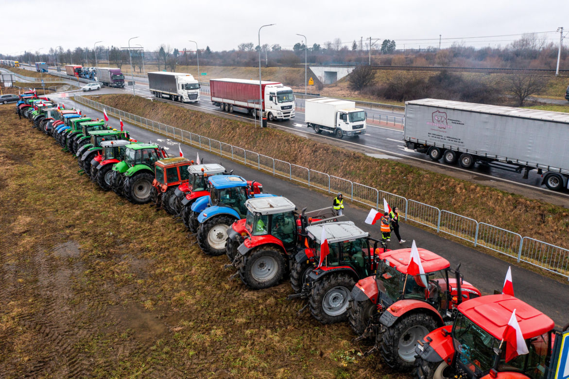 Protest rolników w Medyce 