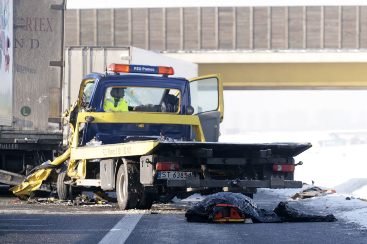 Karambol na autostradzie A4 w Gliwicach