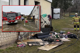 Pożar w Wysokiej pod Piłą. Strażacy wynieśli z ognia dwoje małych dzieci