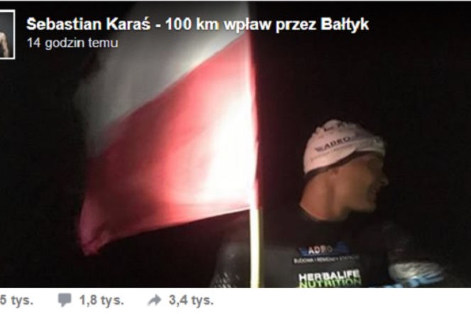 Polak pokonał Bałtyk wpław jako pierwszy na świecie!