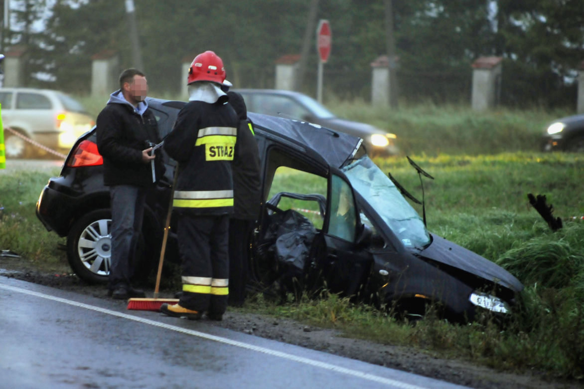 Wypadek pod Łodzią