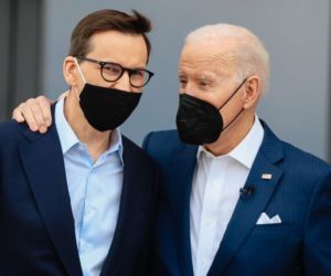 Premier Mateusz Morawiecki i prezydent Joe Biden 