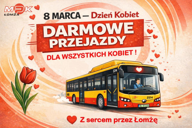 Darmowe przejazdy autobusami w Łomży dla pań