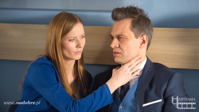 Na dobre i na złe odc. 585. Andrzej Falkowicz (Michał Żebrowski),Wiktoria Consalida (Katarzyna Dąbrowska)