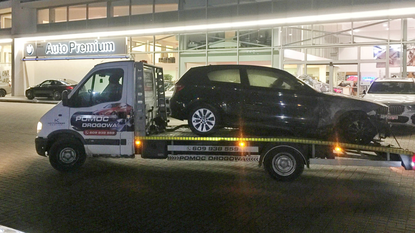 Pożar BMW 118d E81. Auto spłonęło na Podkarpaciu