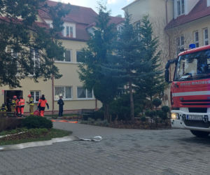 Próbna ewakuacja w zamojskim rolniczaku