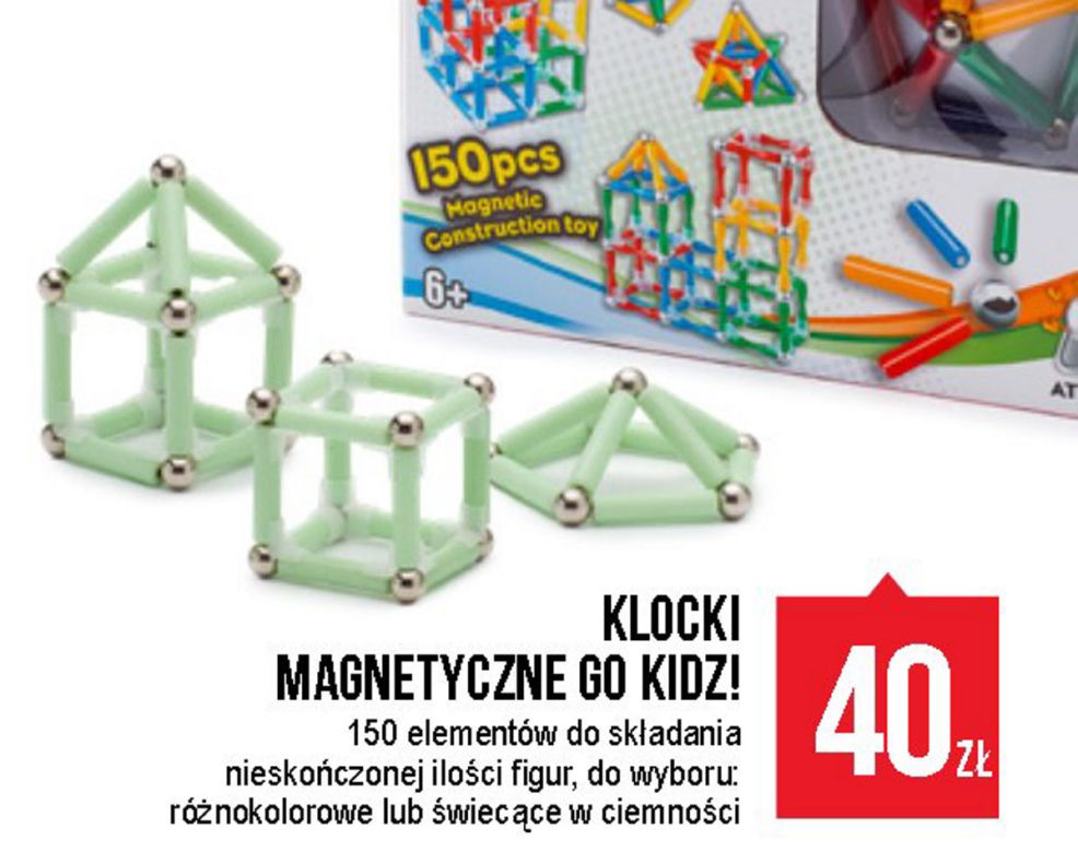 klocki magnetyczne 40 zł