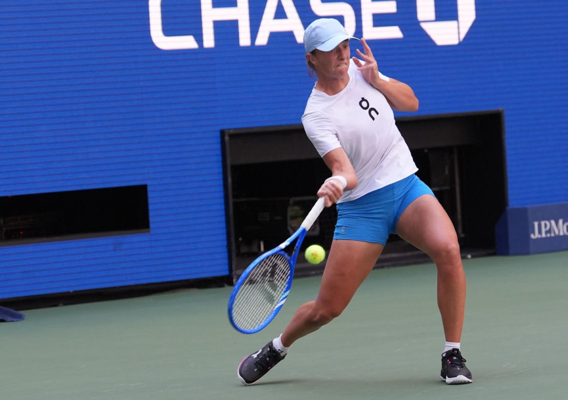 Iga Świątek, trening przed ćwierćfinałem US Open