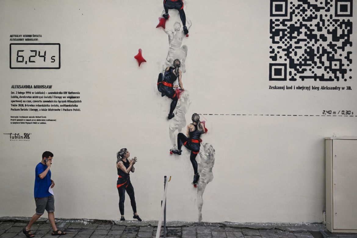 Mural z Aleksandrą Mirosław będzie zmieniony! Trzeba wpisać tam nowy rekord!