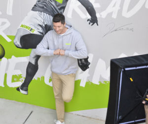Robert Lewandowski w restauracji Nine's