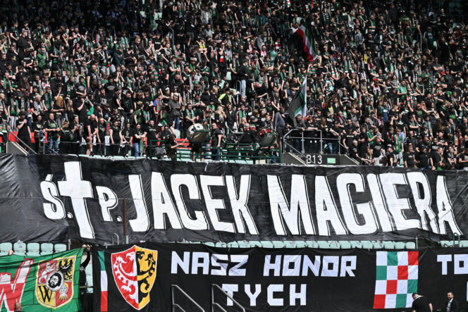 Kibice Śląska Wrocław żegnają Jacka Magierę