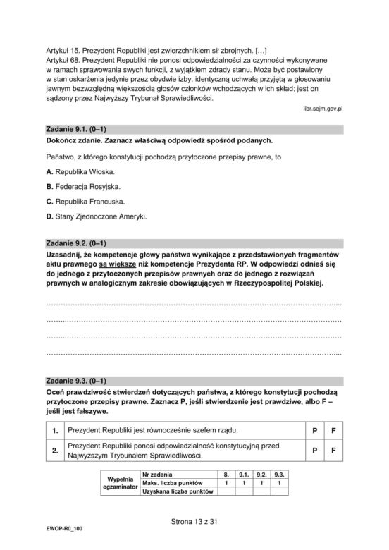 Matura 2025: WOS poziom rozszerzony 13.05.2025. ARKUSZE CKE [Formuła 2015]	