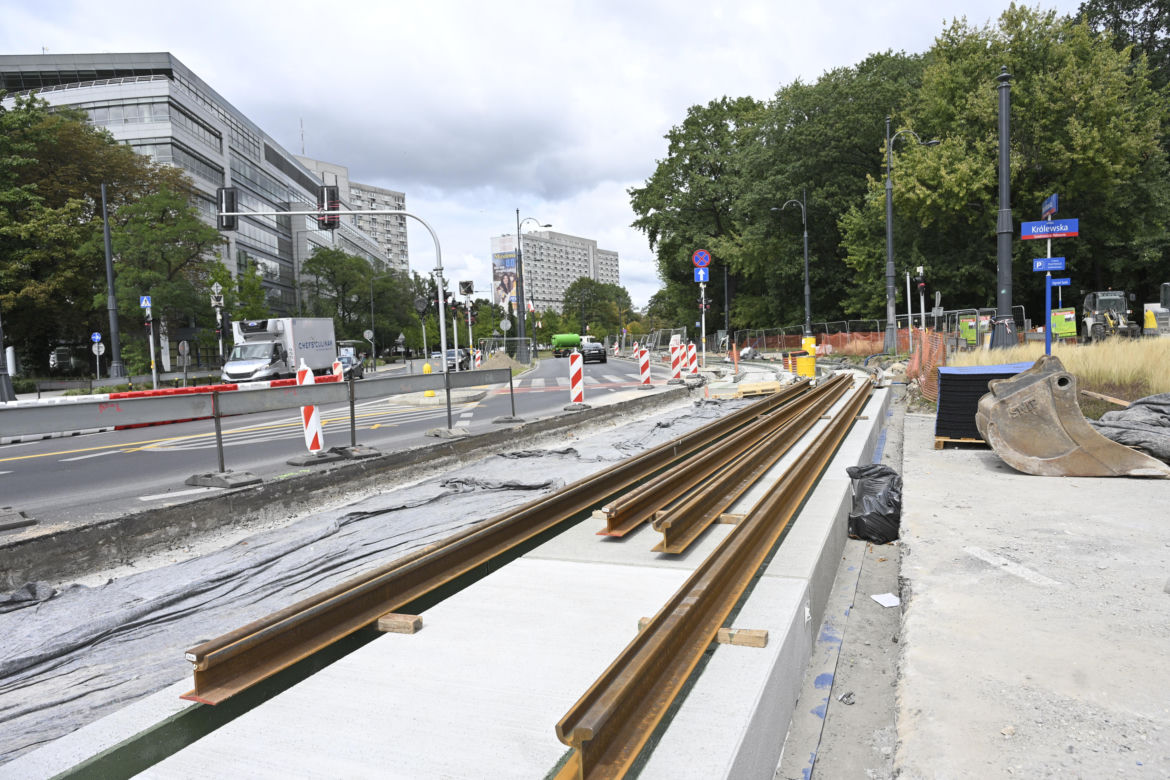 Remont torowiska na ul. Marszałkowskiej (sierpień 2025)