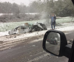 Podlaskie. Wypadek na DK 65. To było czołowe zderzenie