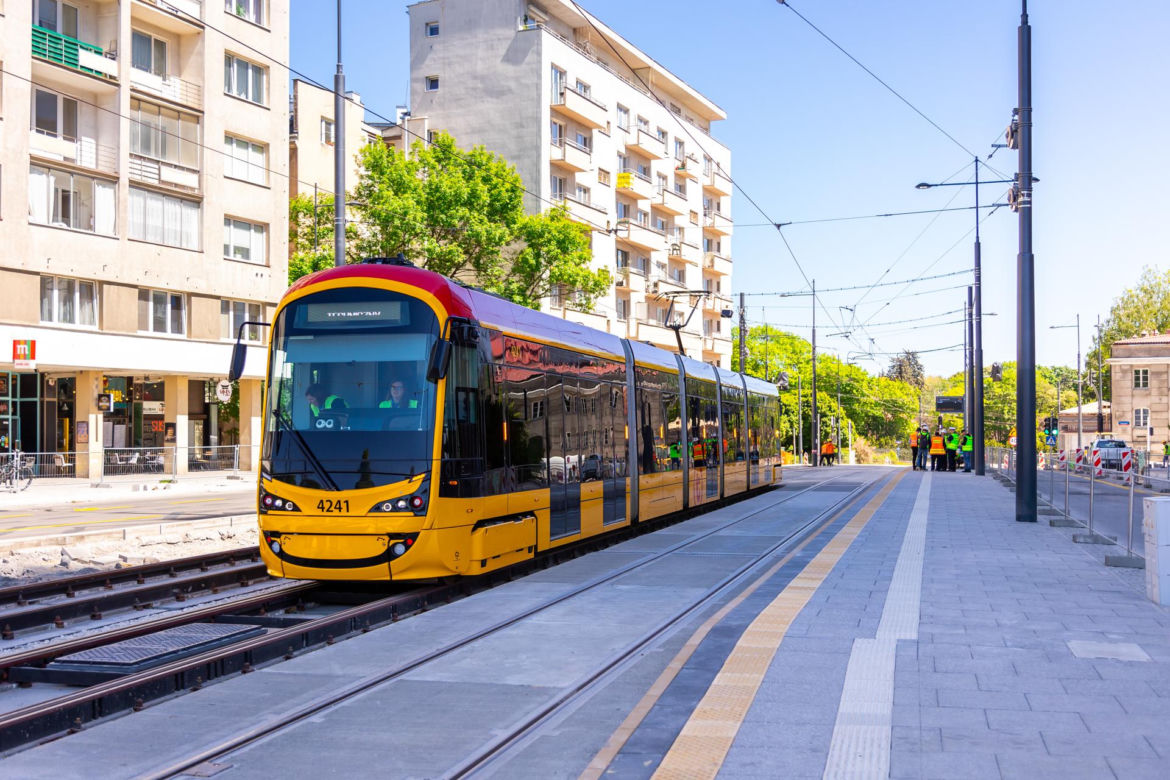 Tramwaj na Gagarina w Warszawie