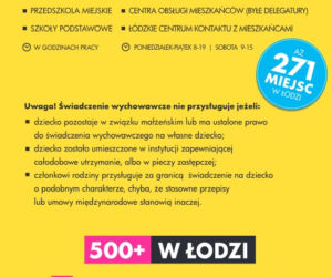 Informacje o programie Rodzina 500+ w Łodzi
