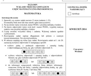 egzamin gimnazjalny 2014 matematyka
