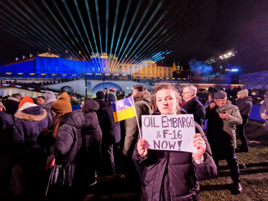Wystąpienie Joe Bidena w Arkadach Kubickiego w Warszawie