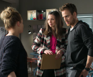 Singielka odcinek 84, Elka (Paulina Chruściel), Tomasz (Mateusz Janicki), Sylwia (Karolina Gorczyca)