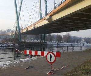 Zamknięty Most Uniwersytecki w Bydgoszczy