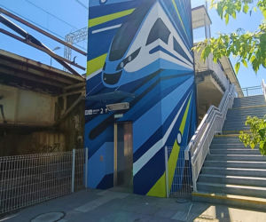Murale na przystanku SKM Łasztownia