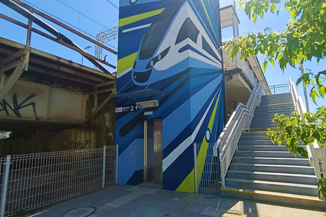 Murale na przystanku SKM Łasztownia
