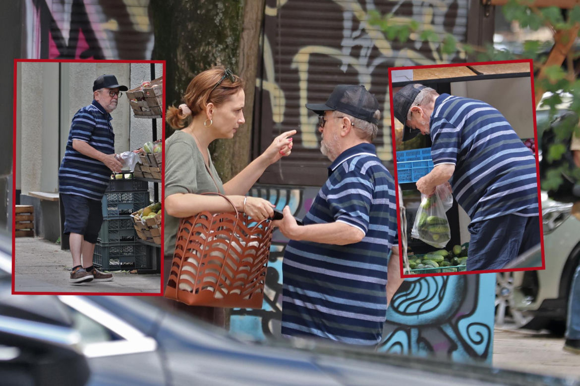 Edward Miszczak i Anna Cieślak na bazarku