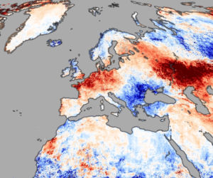 Średnia temperatura powietrza w Europie