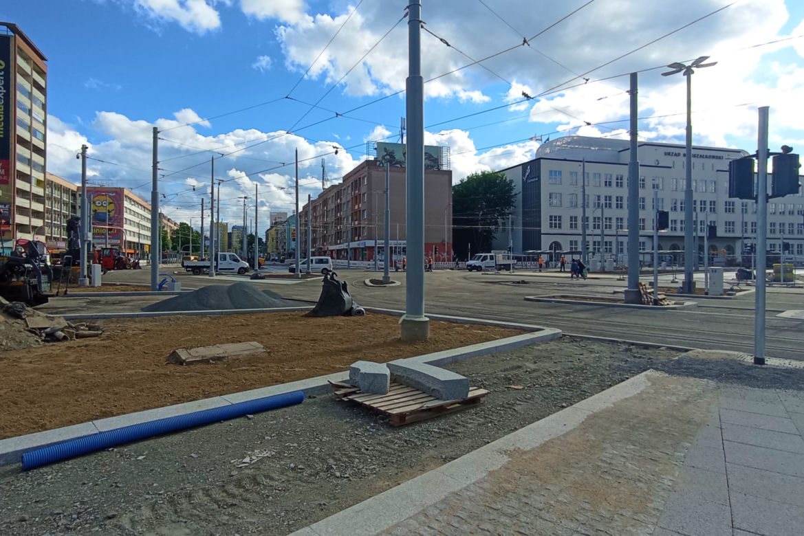 Przebudowa placu Rodła - czerwiec 2022