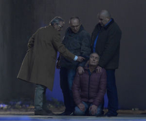 Pierwsza miłość. Krzyś (Mariusz Jakus), Romuś (Grzegorz Skrzecz), Karol Weksler (Karol Strasburger), Andrzej (Jerzy Bończak)