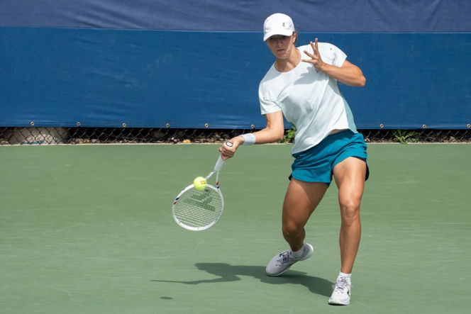 Trening Igi Świątek na US Open