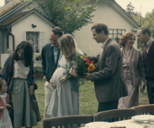 Stulecie Winnych 4 odc. 48. Michelle (Maria Pawłowska), Janusz (Paweł Małaszyński), Hania (Maja Burzyńska), Agnieszka (Ina Sobala), Michał junior (Marcin Franc)