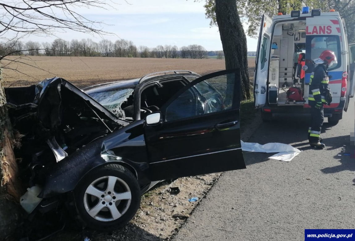 Wypadek na trasie Kraplewo - Lichtajny