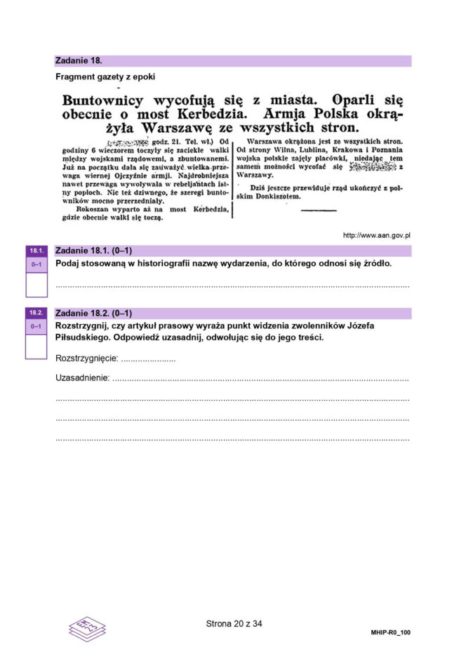 Próbna matura historia 2026. Arkusze i odpowiedzi CKE