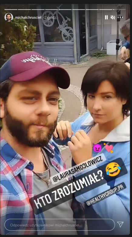 M jak miłość po wakacjach 2021. Majka Chojnacka (Laura Samojłowicz), Krzysiek Sawicki (Michał Chruściel)
