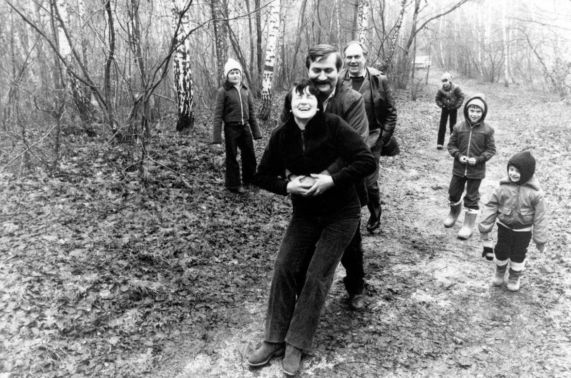 Lech Wałęsa z rodziną