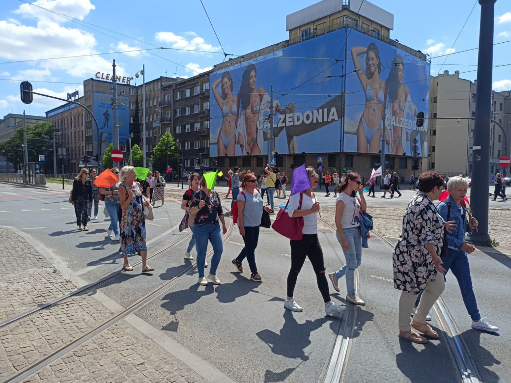 Strajk MOPS Łódź 22.06.