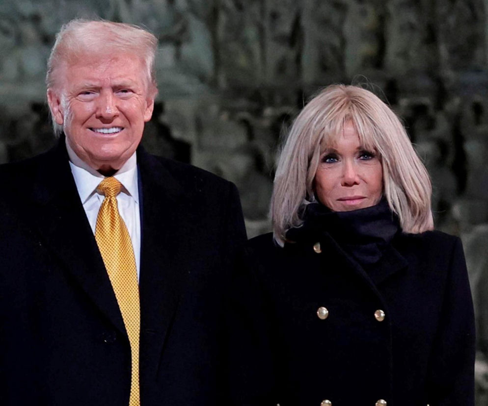 Donald Trump & Brigitte Macron