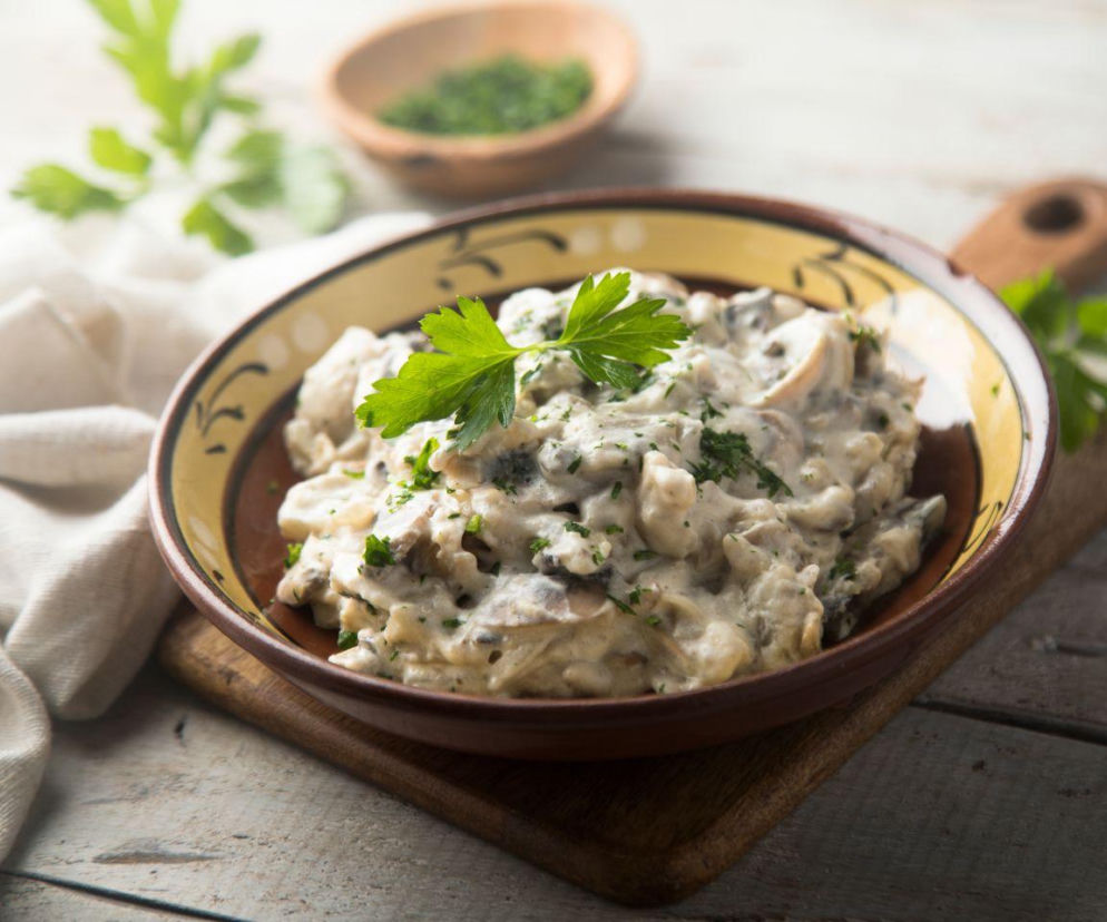 boczniaki w śmietanie