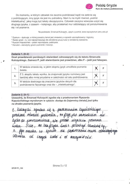 Matura 2025: polski 5.05.2025. Arkusze CKE i odpowiedzi. Poziom podstawowy 1 i 2 część [Formuła 2015]