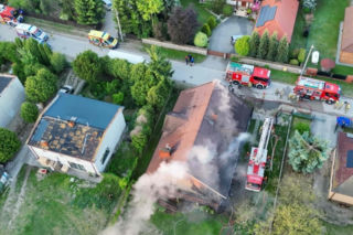 Pożar budynku jednorodzinnego w Sochaczewie