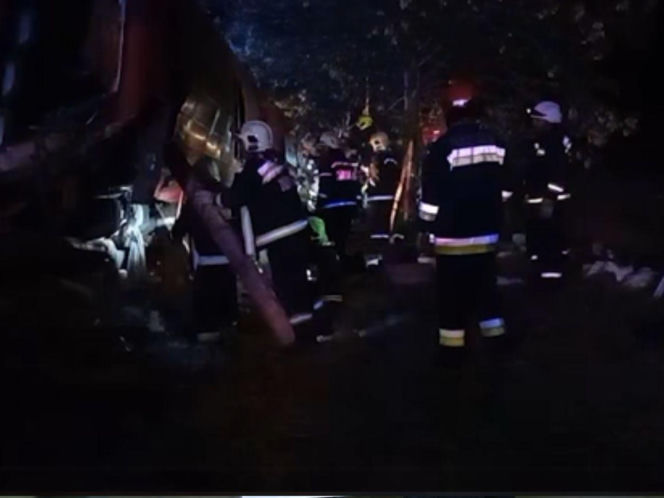 Akcja ratunkowa polskiego autokaru na Węgrzech
