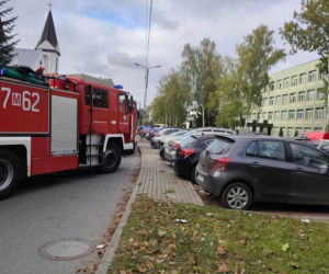 Ewakuacja w ZSP nr 2 w Mińsku Mazowieckim